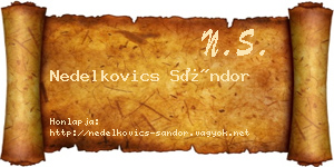 Nedelkovics Sándor névjegykártya