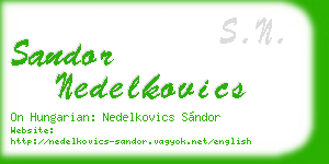 sandor nedelkovics business card
