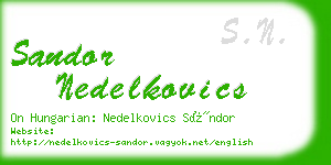 sandor nedelkovics business card